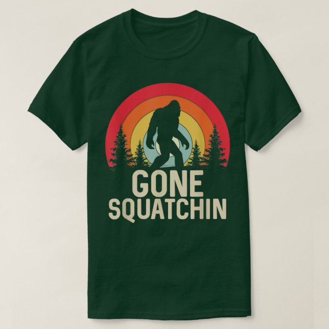 Camiseta Retro Gone Squatchin Bigfoot Sasquatch Essential T (Diseño del anverso)