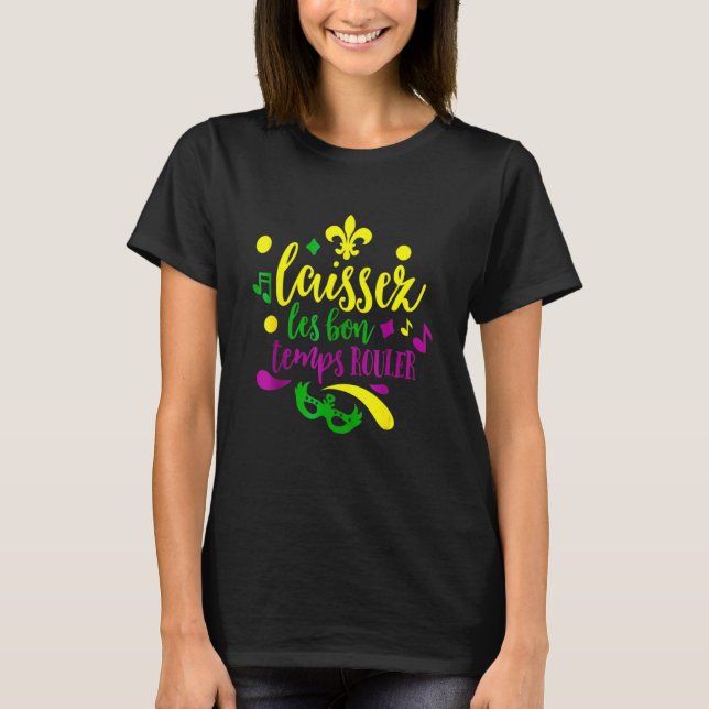 Camiseta Retro Good Times Mardi Gras Parade Masquerade Part (Anverso)