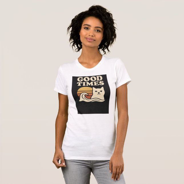 Camiseta Retro Good Times - Vibes positivas de épo (Anverso completo)