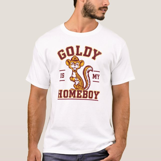 Camiseta Retro Gopher 'Goldy Es Mi Amigo' (Anverso)