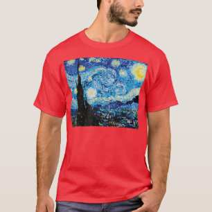 Camiseta Retro Gráfico de arte nocturno estrellado de 8 bit