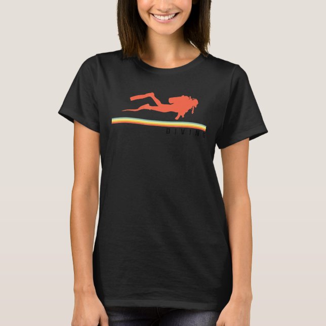 Camiseta Retro Gráfico Scuba Buceo Apnoe Buceo Snorkeling (Anverso)