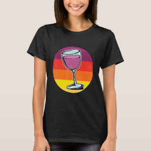 Camiseta Retro Gráfico Wine Wine Wine Drinker Vino T