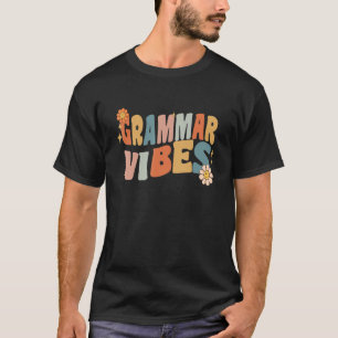 Camiseta Retro Grammar Vibes Teacher Women Kids