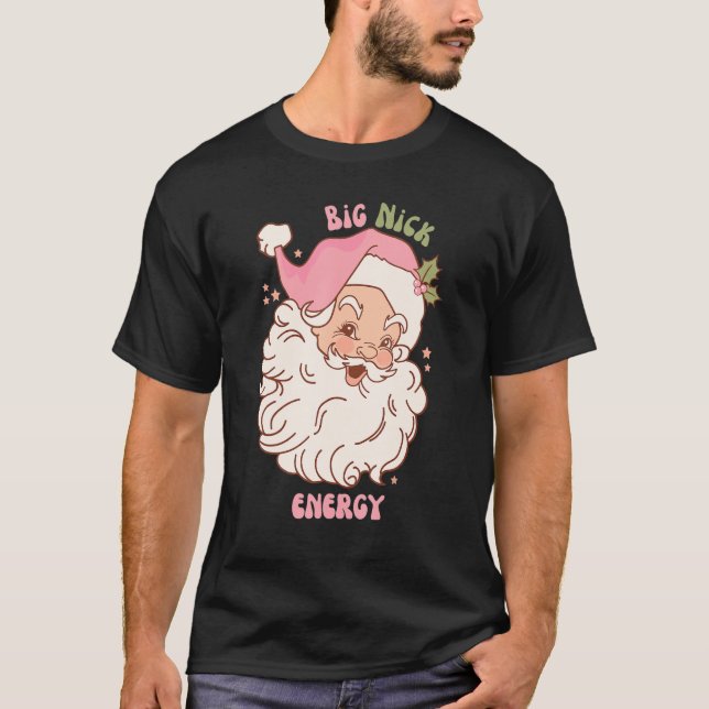 Camiseta Retro Gran Nick Energy Navidades Rosa Santa Xmas W (Anverso)