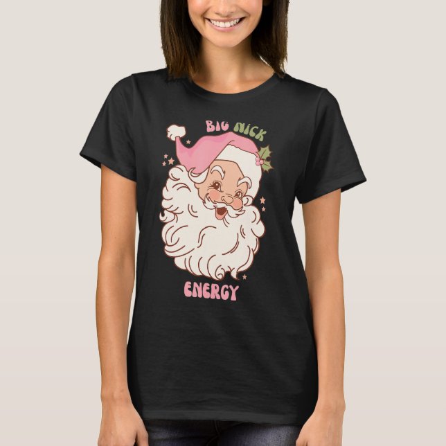 Camiseta Retro Gran Nick Energy Navidades Rosa Santa Xmas W (Anverso)