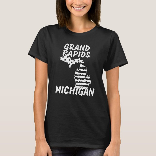 Camiseta Retro Grand Rapids MI Michigan Apparel Souvenir (Anverso)