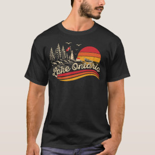 Camiseta Retro Grandes Lagos de Ontario Por Siempre Canadá