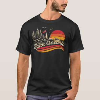 Camiseta Retro Grandes Lagos de Ontario Por Siempre Canadá