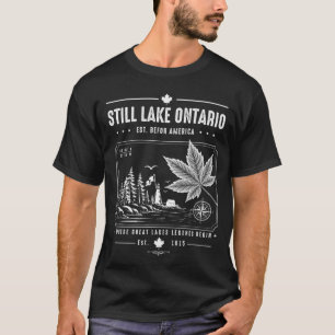 Camiseta Retro Grandes Lagos de Ontario Por Siempre Canadá