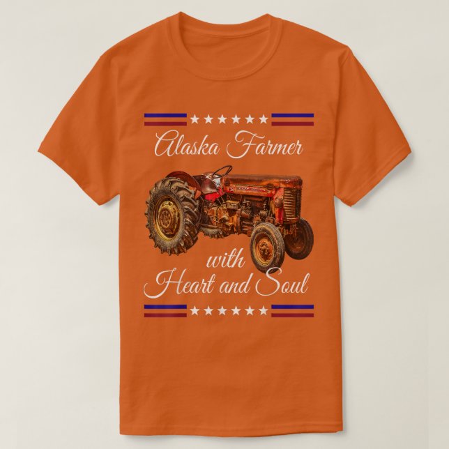 Camiseta Retro granjero de Alaska (Diseño del anverso)