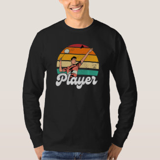 Camiseta Retro Graphic Badminton Player Shuttlecock Player