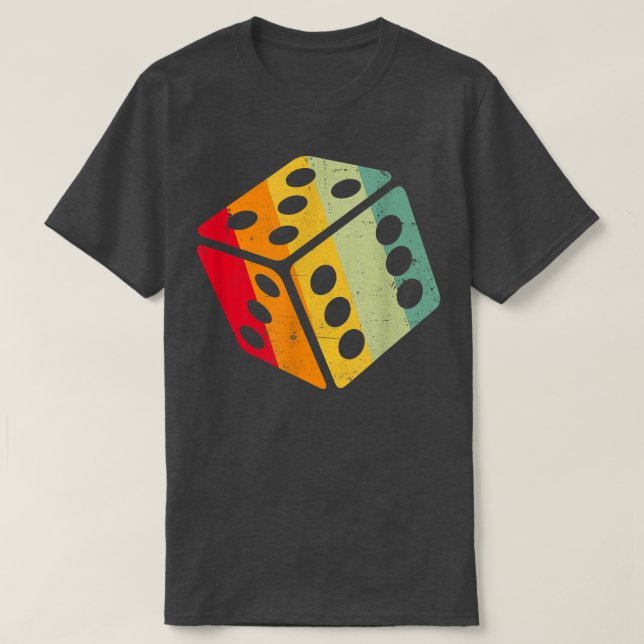 Camiseta Retro Graphic Board Games Card Games Dice Game Nig (Diseño del anverso)
