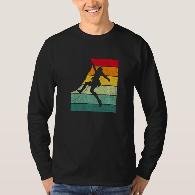 Camiseta Retro Graphic Climbing Bouldering Rock Climber Mou (Anverso)