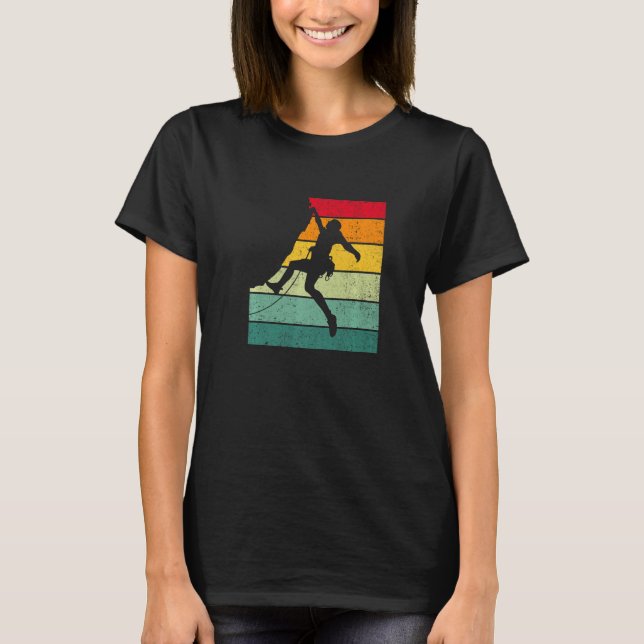 Camiseta Retro Graphic Climbing Bouldering Rock Climber Mou (Anverso)