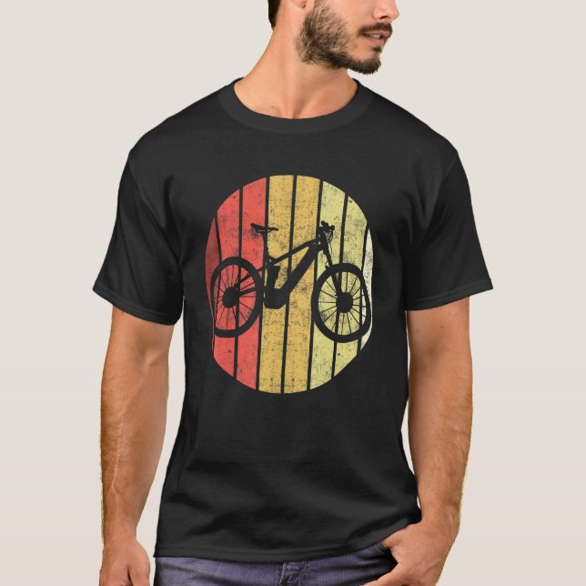 Camiseta Retro Graphic E-Bike Mountainbiking Bicycle E-Bike (Anverso)