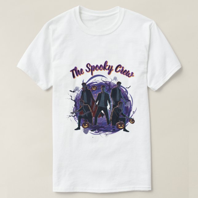 Camiseta Retro Graphic Horror Group The Spooky Crew T-Shirt (Diseño del anverso)