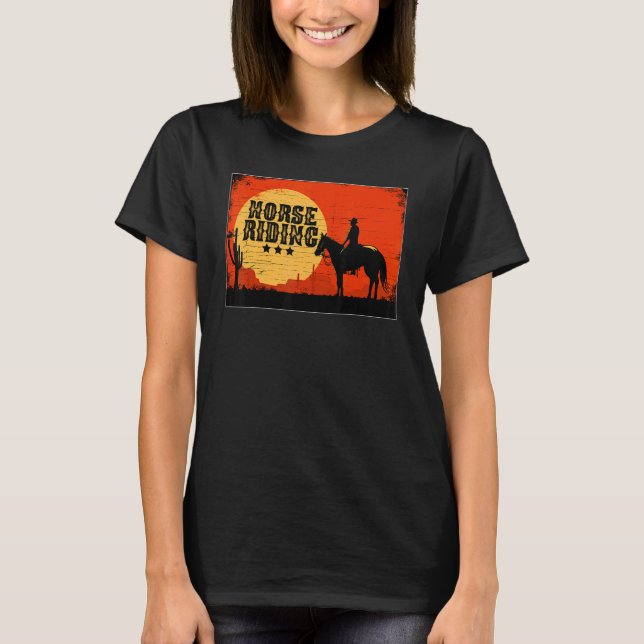 Camiseta Retro Graphic Horse Lover Equestrian Rider Horses  (Anverso)