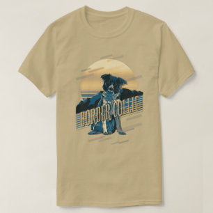 Camiseta Retro Graphics Border Collie Blue ID754