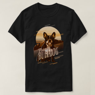 Camiseta Retro Graphics Bulldog francés Gold ID754