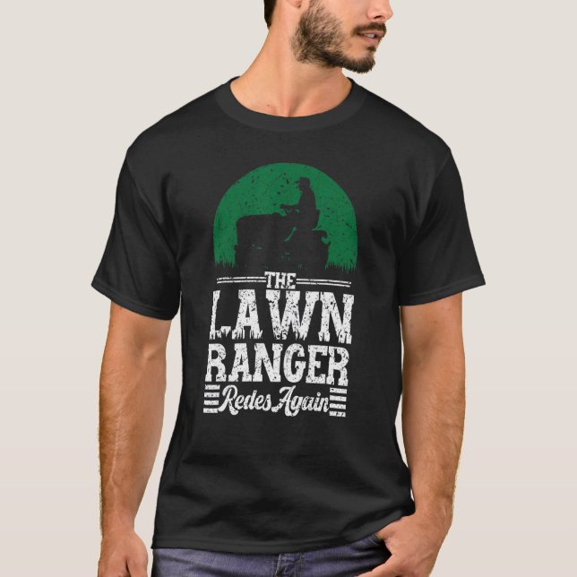 Camiseta Retro Grass Lawn Mower Mowing Lawger Ranger Rides  (Anverso)
