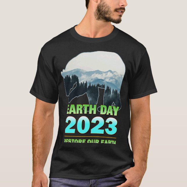 Camiseta Retro Green Eco Friendly Earth Day 2023 (Anverso)