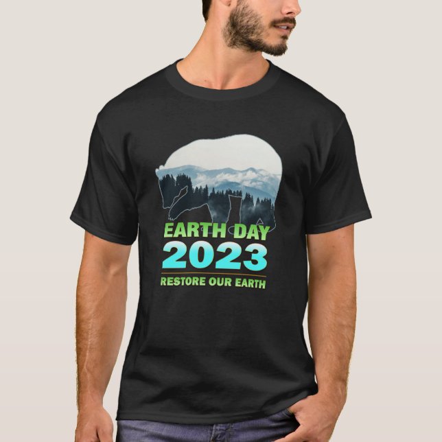 Camiseta Retro Green Eco Friendly Earth Day 2023 (Anverso)