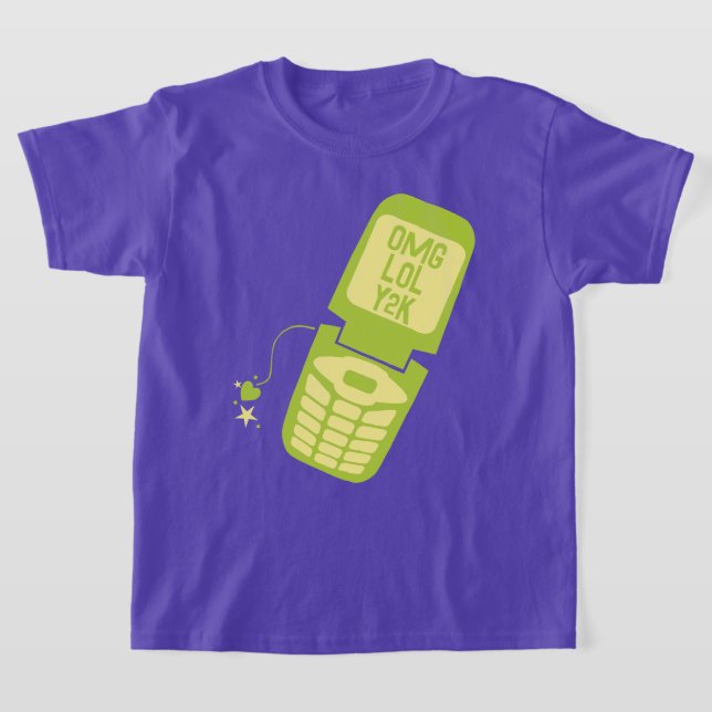 Camiseta Retro Green Flip Phone (Distribución)