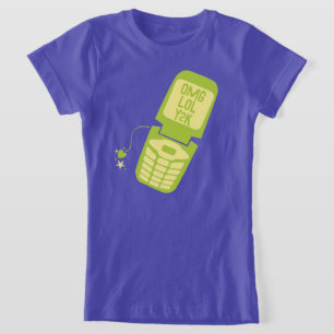 Camiseta Retro Green Flip Phone