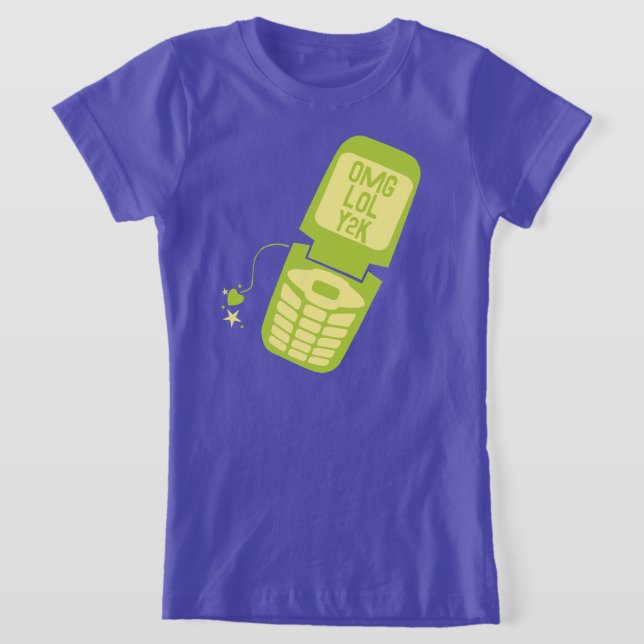 Camiseta Retro Green Flip Phone (Distribución)