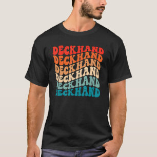 Camiseta Retro Groovy 70 Deckhand Boating Vintage