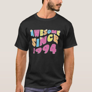Camiseta Retro Groovy asombroso desde 1994 30º cumpleaños H