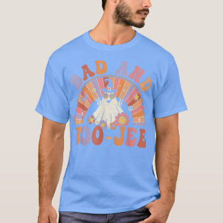Camiseta Retro Groovy Bad Y Boo-Jee Floral Ghost Hallowee