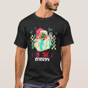 Camiseta Retro Groovy Big Nick Santa Energy Pink Santa Chri