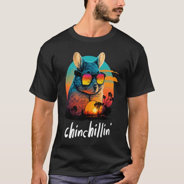 Camiseta Retro Groovy Chinchilla (Anverso)
