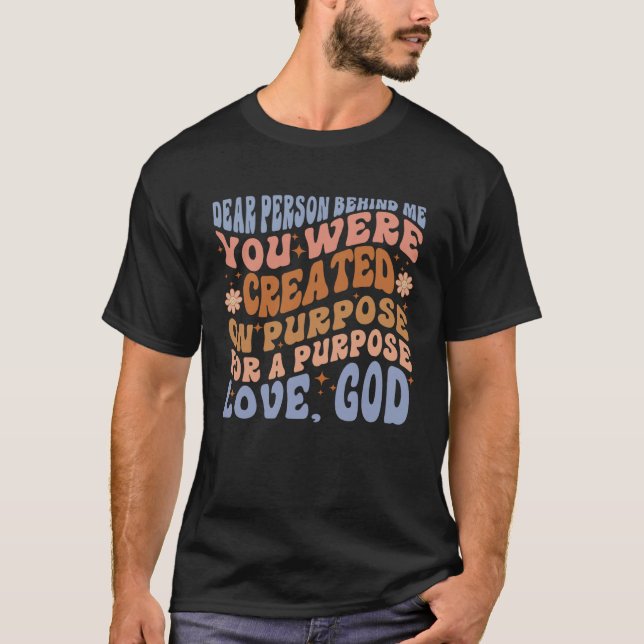 Camiseta Retro Groovy Christian Love God Trendy Dear Person (Anverso)