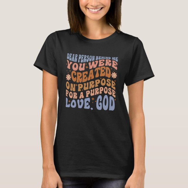 Camiseta Retro Groovy Christian Love God Trendy Dear Person (Anverso)