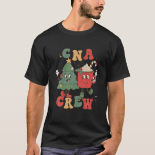 Camiseta Retro Groovy CNA Crew Navidades Enfermeras de Xmas