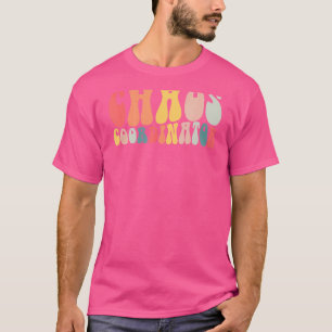 Camiseta Retro Groovy Coordinador De Caos Mamá Maestra De N