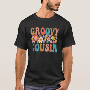 Camiseta Retro Groovy Cousin 1st Birthday Party Family Matc