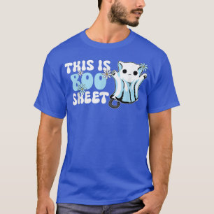 Camiseta Retro Groovy Cute Ghost Sombró Halloween Esto Es B