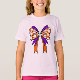 Camiseta Retro Groovy cute ghosts Halloween orang purple