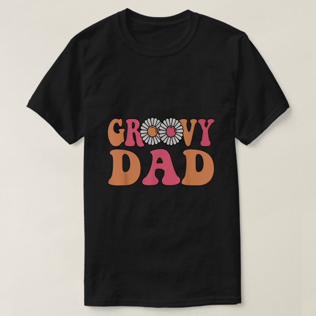 Camiseta Retro Groovy Dad Mateo a la Familia 1er cumpleaños (Diseño del anverso)