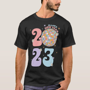 Camiseta Retro Groovy Disco Ball Adiós 2022 Feliz Año Nuevo