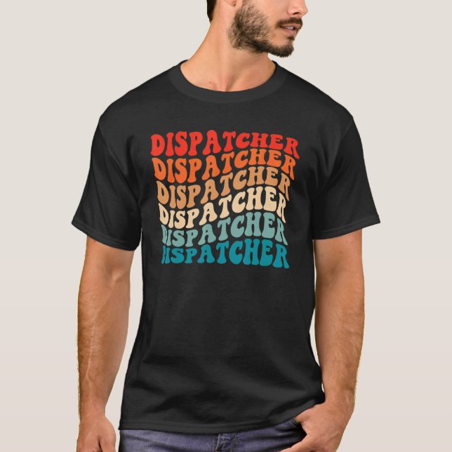 Camiseta Retro Groovy Dispatcher 70 Vieja Hippie Boho W (Anverso)
