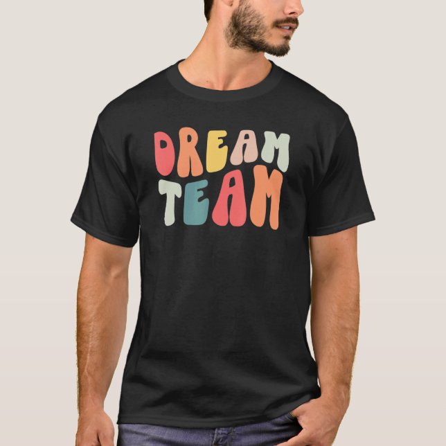 Camiseta Retro Groovy Dream Teacher Team Teacher Life Princ (Anverso)