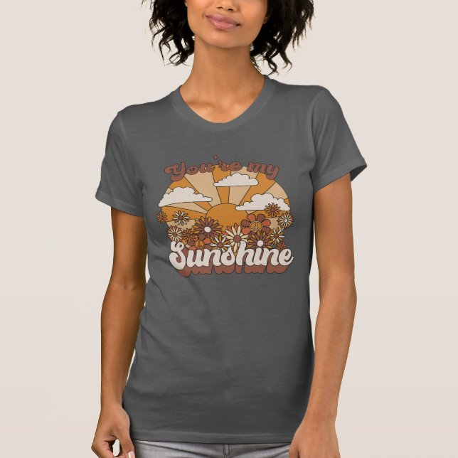 Camiseta Retro Groovy | Eres mi Sunshine (Anverso)