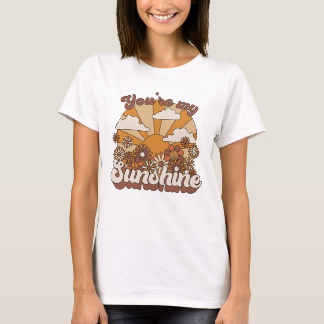 Camiseta Retro Groovy | Eres mi Sunshine (Anverso)