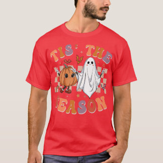 Camiseta Retro Groovy Esta Es La Calabaza De Temporada Ghos