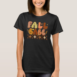 Camiseta Retro Groovy Fall Babe sale de la temporada de oto